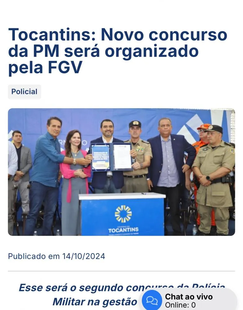Novo concurso da PM