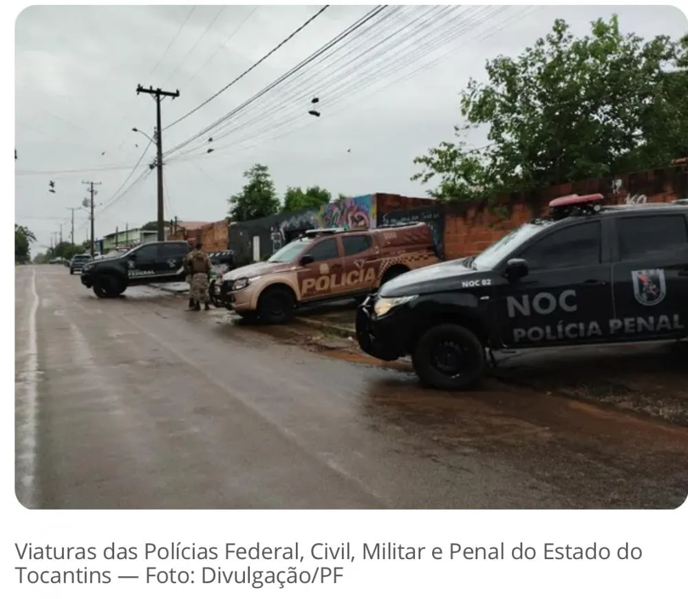Operação policial no Tocantins por toda essa terça-feira 