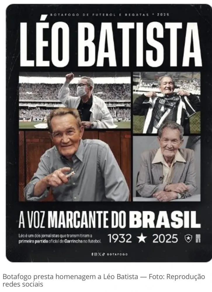 Morte de Léo Batista: veja a repercussão entre jornalistas, atletas, clubes de futebol e fãs