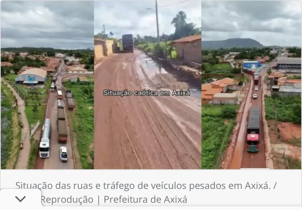 APÓS QUEDA DA PONTE JK Prefeito de Axixá também proíbe tráfego de carretas em ruas da cidade após queda de ponte