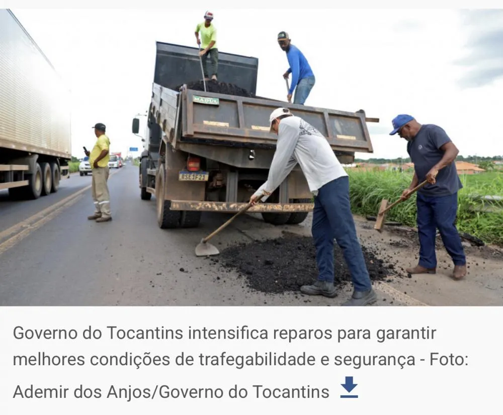 Governo do Tocantins intensifica reparos em vias alternativas no Bico do Papagaio após desabamento da ponte JK
