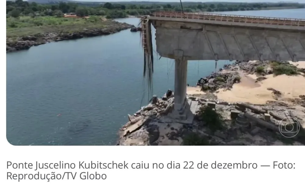 Caminhões com produtos químicos continuam no rio após queda de ponte entre TO e MA; nota orienta sobre risco de contaminação