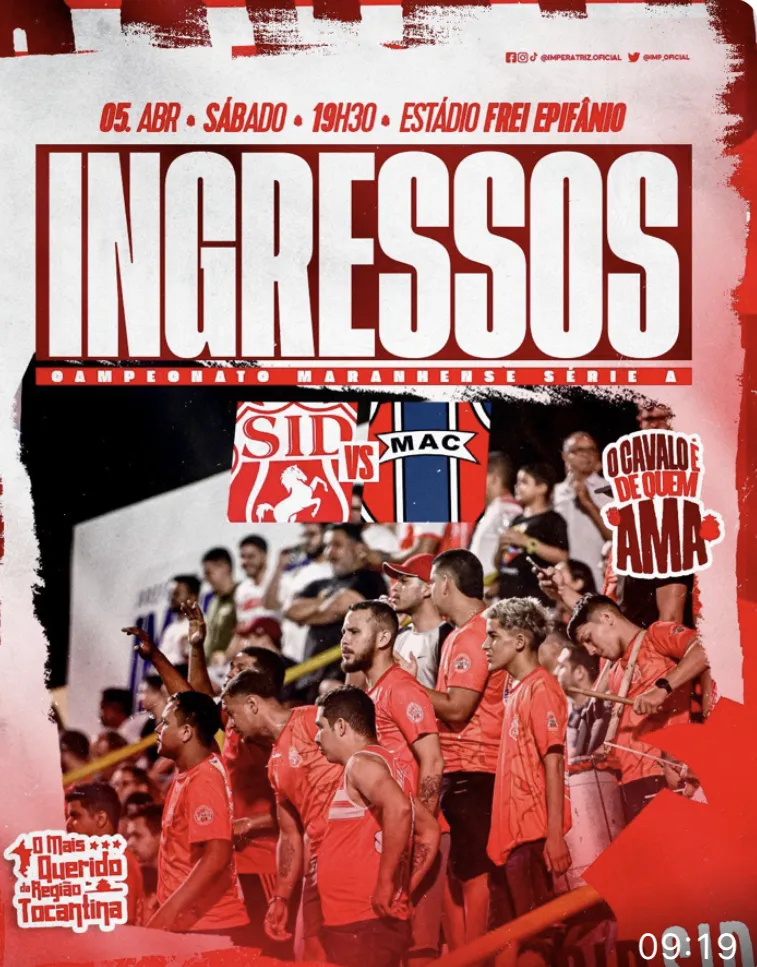 Clássico pelo Campeonato maranhense Imperatriz enfrenta o Maranhão 