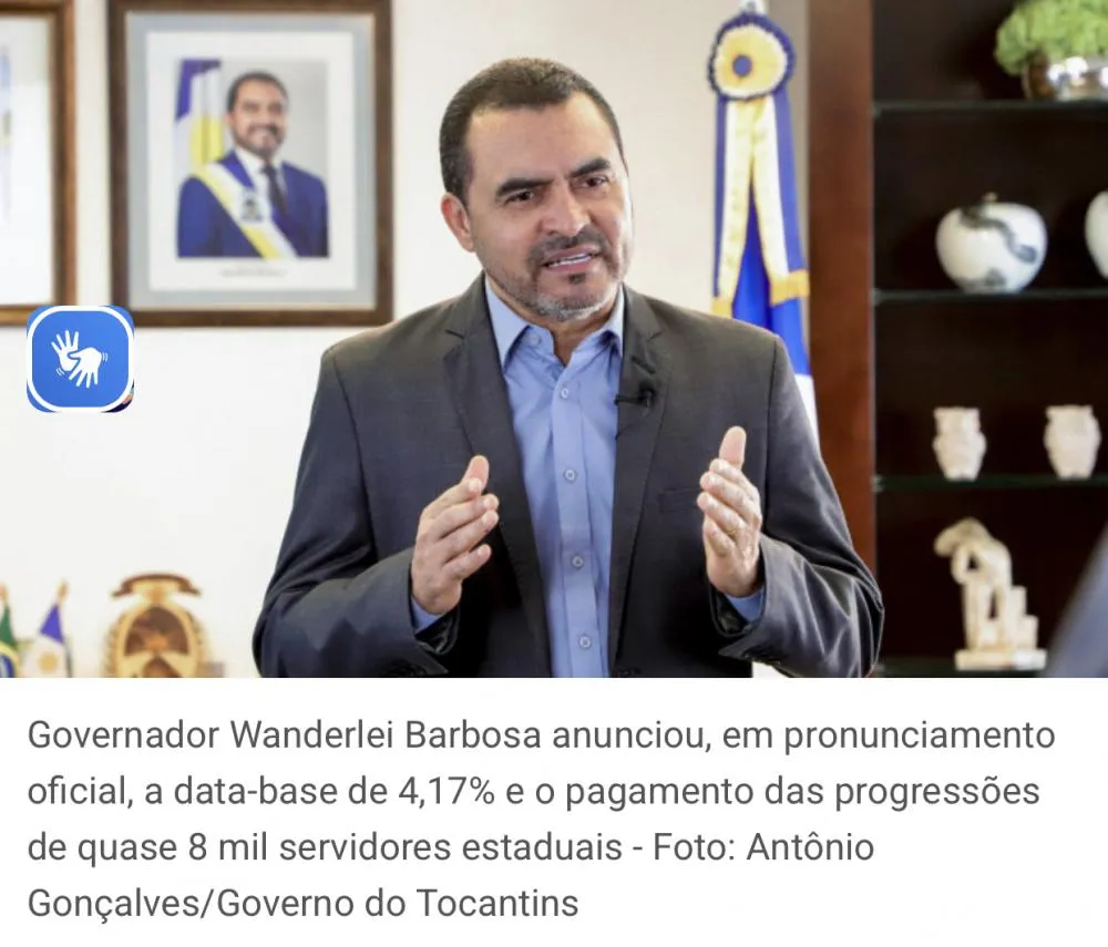 GOVERNO DO TOCANTINS ANUNCIA REAJUSTE DE 4,17% PARA SERVIDORES