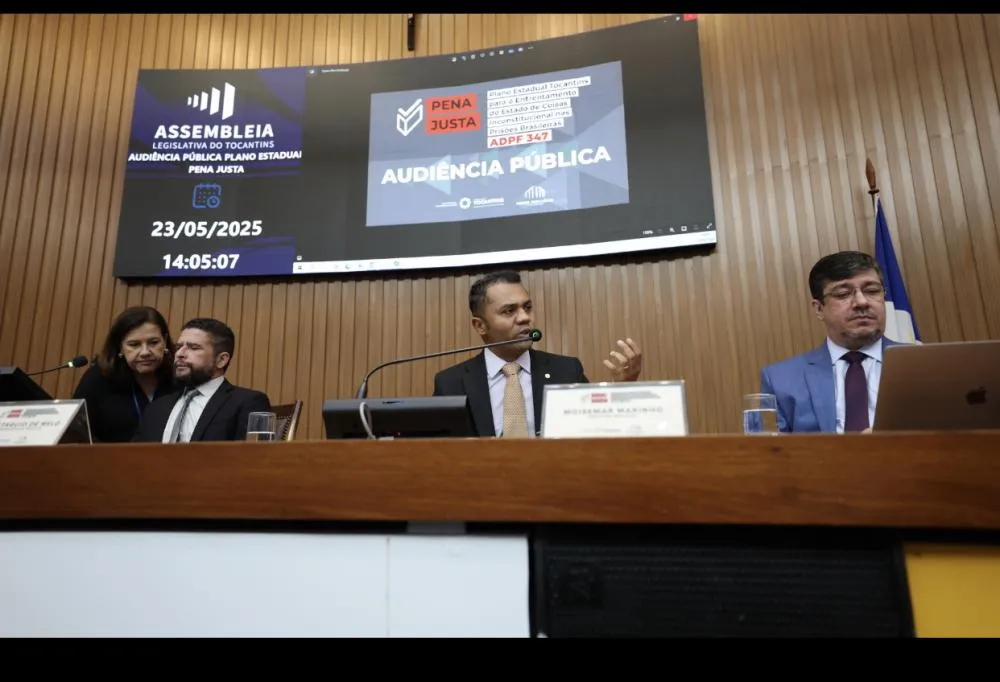Plano Pena Justa é debatido em audiência pública na Assembleia Legislativa do Tocantins