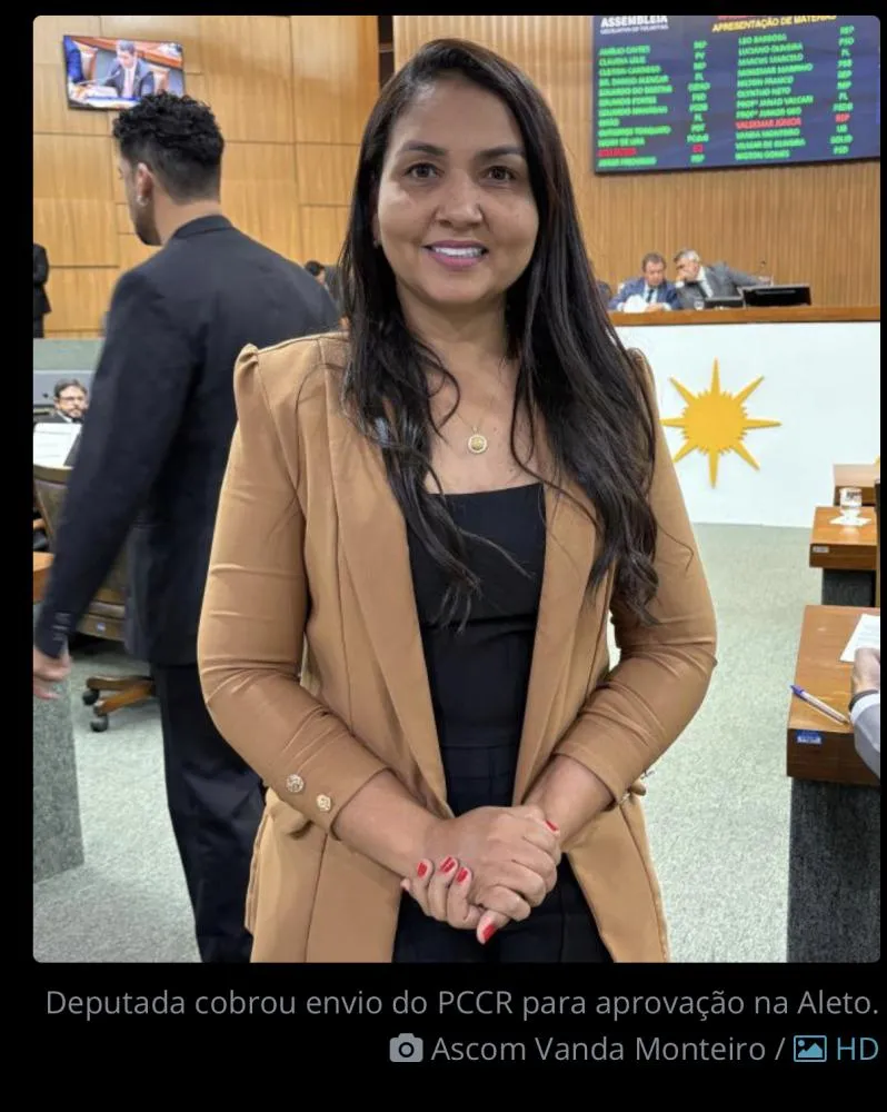 Deputada Vanda cobra envio do PCCR e se solidariza com paralisação dos professores