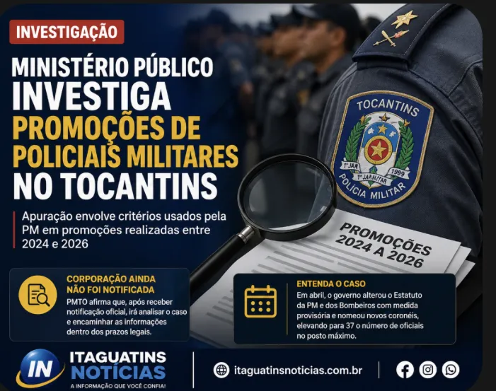 Ministério Público investiga promoções de policiais militares no Tocantins por suspeita de irregularidades